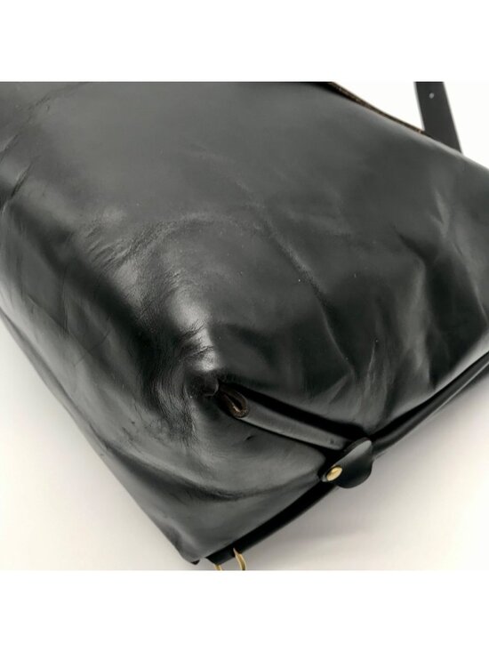Form Function Form Black Horween Leather & Animal Print Flap 3 Way Bag main image 4
